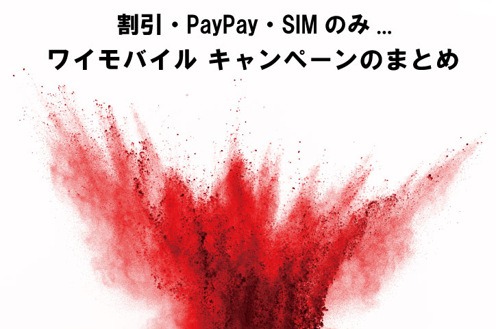 割引・PayPay・SIMのみ！ワイモバイル のキャンペーンまとめ